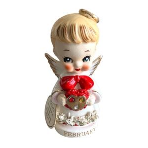 Vintage Arnart February Birthday Angel with Tag